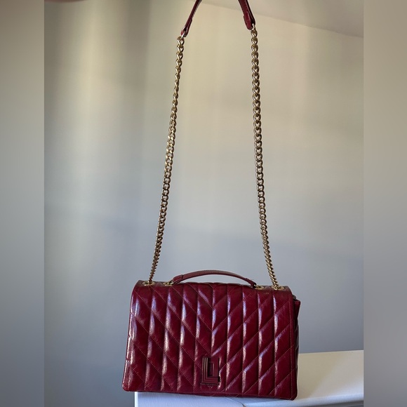 Karl Lagerfeld Paris - Lafayette Large Leather Shoulder Bag - Picture 7 of 8